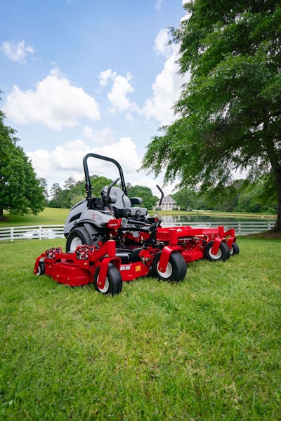 Exmark 96-inch Lazer X-series zero-turn mower. Photo: Exmark