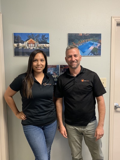 Pictured are Erica Sosa and Thomas Fancher. Photo: Beth Hyatt/Total Landscape Care