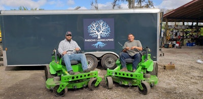 Matt Parsons opts to run Mean Green Mowers. Photo: Parsons Landscaping
