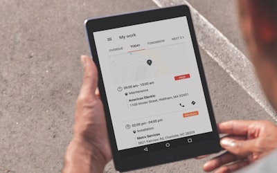 Crews can easily see what jobs are scheduled with Verizon Connect Reveal. Photo: Verizon Connect