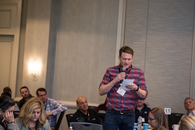 Cole Weller, president and co-owner at Weller Brothers, discusses the topic of career ladders. Photo: NALP