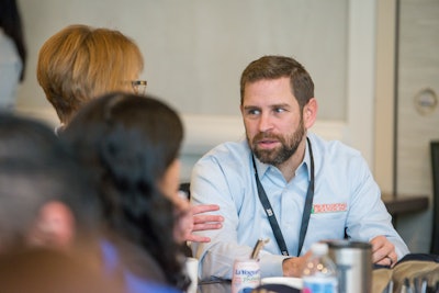 Timothy Trimmer, president of Professional Grounds, Inc., participates in discussions regarding effective interviewing and hiring practices. Photo: NALP