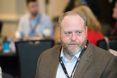 Russell Wood, executive director for the Alabama Nursery and Landscape Association, learns more about working with local schools. Photo: NALP