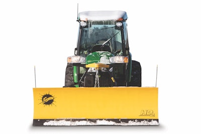 Minute Mount 2 allows plows to be attached to tractors. Photo: Fisher