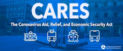 cares act logo with transportation bus