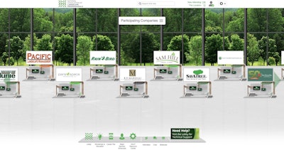Participants were able to visit virtual booths and chat with company representatives during this year’s online NCLC event. Forty green industry companies were in attendance.