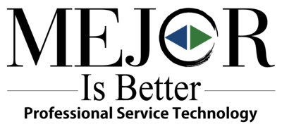 Mejor is better professional service technology logo