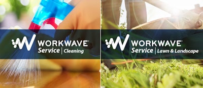 workwave service cleaning and workwave service lawn & landscape logos