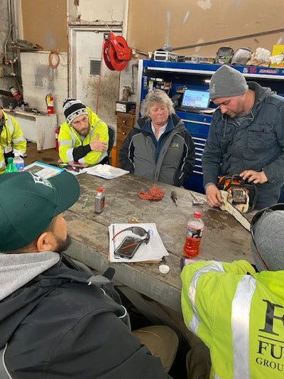 Before COVID-19, FGM conducted a small equipment maintenance workshop for employees. Photo: Fullerton Grounds Maintenance (FGM)
