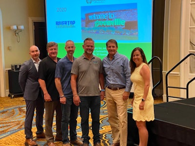Pictured are, from left to right, Ben Campsey, CFO of The Greenery, Inc.; Bill Davoli, COO of The Greenery, Inc.; Brian Weirman, director of operations of Rivertop Contracting; Rob Atema, owner of Rivertop Contracting; Lee Edwards, CEO of The Greenery, Inc.; and Janet Davoli, CTO of The Greenery, Inc. Photo: The Greenery, Inc.
