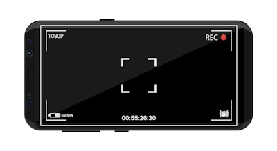 depiction of recording a video on a cell phone