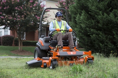 The Z500L zero turn mower series is Husqvarna’s commercial grade zero turn. Photo: Husqvarna