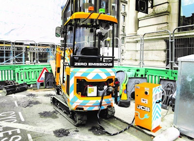 JCB electric equipment rapid charger Photo: JCB