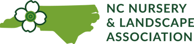 The North Carolina Nursery & Landscape Association logo with state and dogwood flower