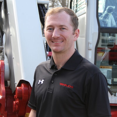 clayton whitesides, Takeuchi-US Central Midwest regional manager