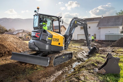 Volvo ECR58F compact excavator