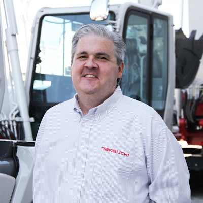 takeuchi inside sales representative, Ian Poole