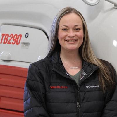 Megan McFarlane, training center coordinator for Takeuchi-US