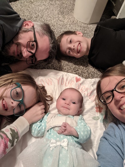 Heidi Clark, her husband, and her three children