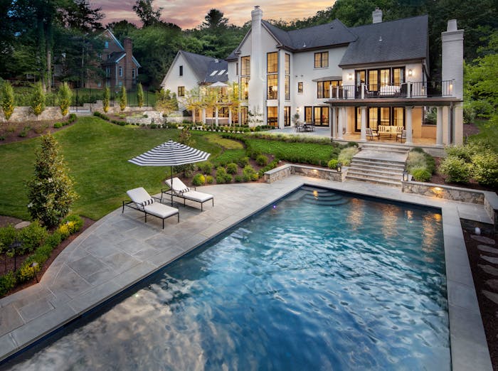 backyard of house with pool
