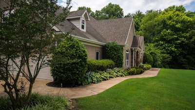 Side view of home and lawn