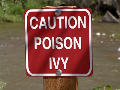 caution poison ivy sign