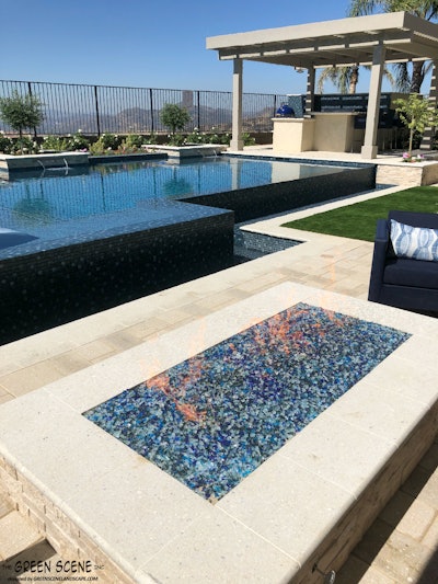 contemporary infinite pool outdoor area