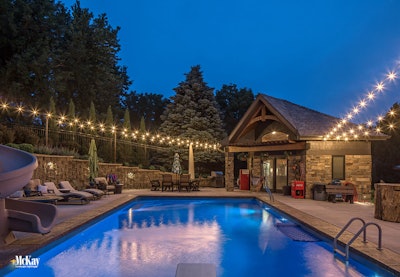 Outdoor pool area