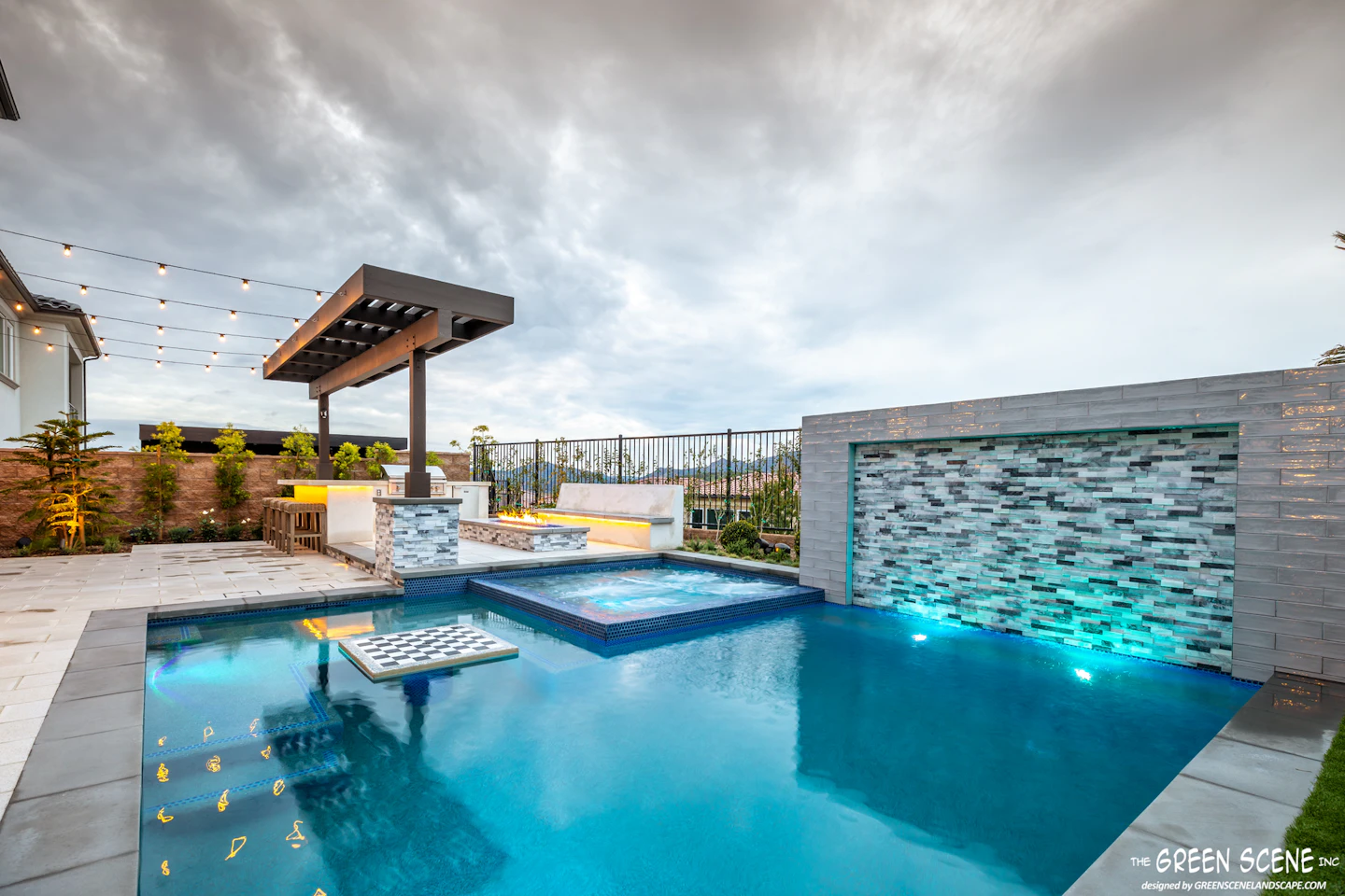 Outdoor pool area
