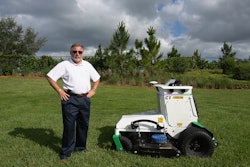 Fred Haskett w Scythe Mower