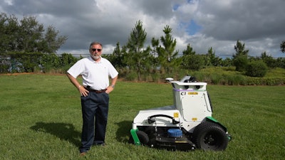 Fred Haskett w Scythe Mower