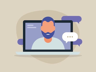 animation of man on laptop screen