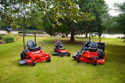 Kubota walk behind mower and two zero turn mowers