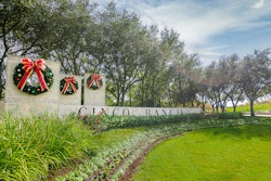 wreaths on cinco ranch sign