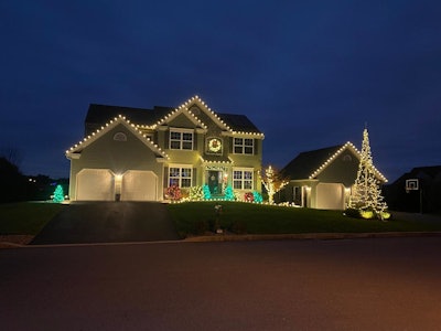 christmas lights on home
