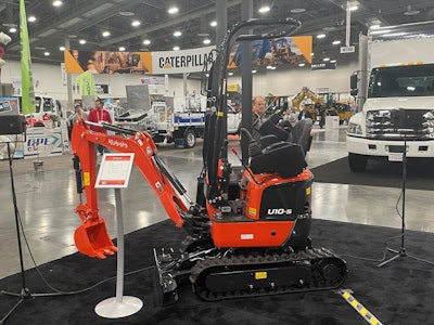 Kubota U10-5 mini excavator at World of Concrete 2022 in Las Vegas.