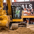 Caterpillar excavator being used at operator challenge