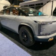 Edison Future electric truck on showroom floor