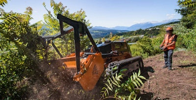 FAE RCU-75 compact, tracked carrier with mulching head