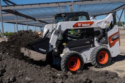 Bobcat skid steer with Ignite bucket attachment