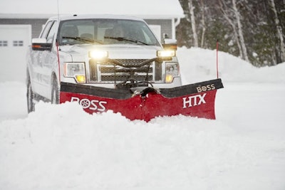2021 BOSS plow attached to truck