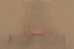 Yanmar compact track loader shrouded in fog