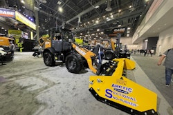 Case 321F Wheel Loader with snow pusher attachment