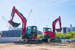 Yanmar ViO80-7_SV100-7 mini excavators on display