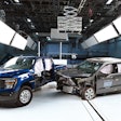 Like most other vehicle classes, large pickups don’t perform as well in the new moderate overlap front crash evaluation conducted by the Insurance Institute for Highway Safety.