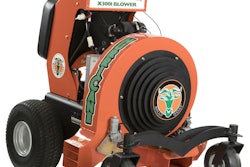 Bill Goat stand on blower