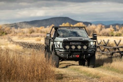 GMC Sierra Grande Concept traveling field road mountain background