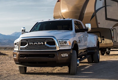 2018 Ram 3500 pulling camper