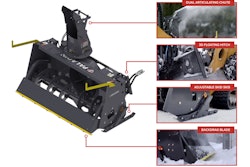 Paladin IceShark snow blower for compact track loaders and skid steers