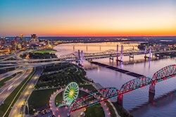 Louisville bridge and skyline